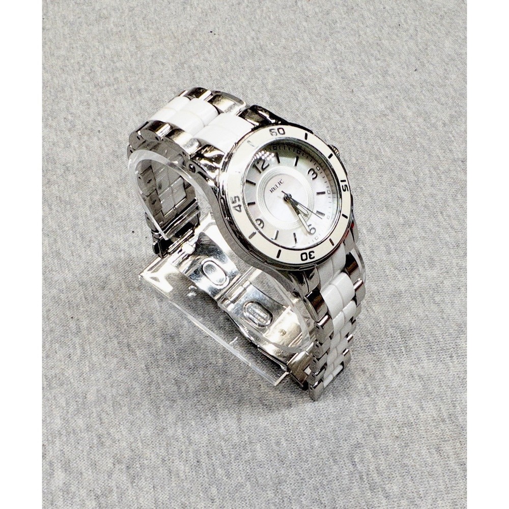 Relic by Fossil Hannah Watch Women MOP Dial Band ZR11883 34mm New Battery